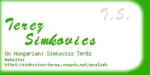 terez simkovics business card